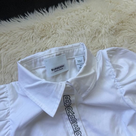 Authentic Burberry logo print peplum shirtdress size 3 - Picture 6 of 6